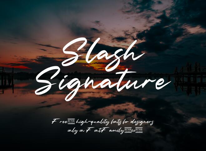 Slash Signature Font