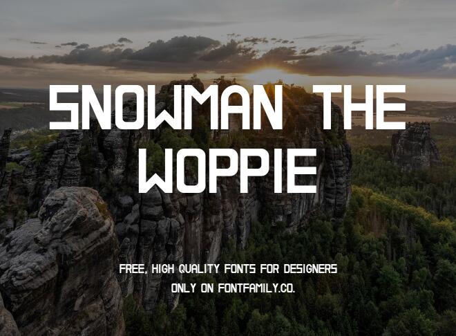 Snowman The Woppie Font