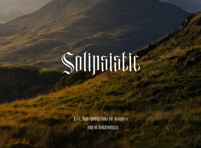 Solipsistic Font