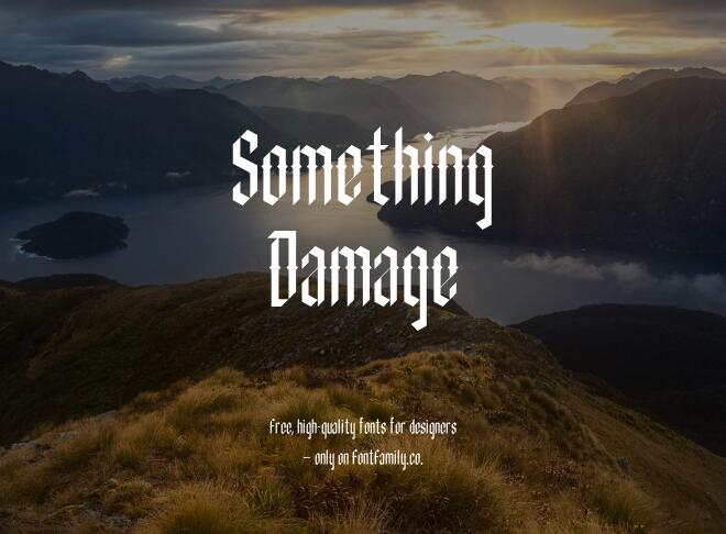 Something Damage Font