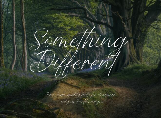 Something Different Font