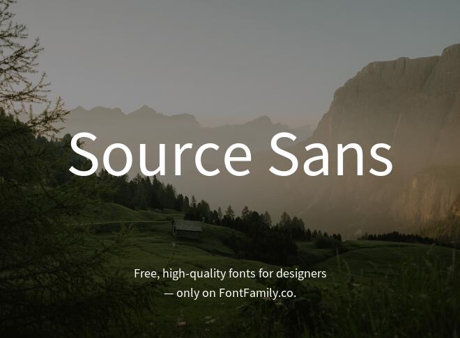 Source Sans Font