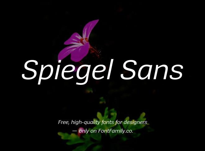 Spiegel Sans Font