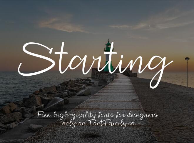 Starting Font