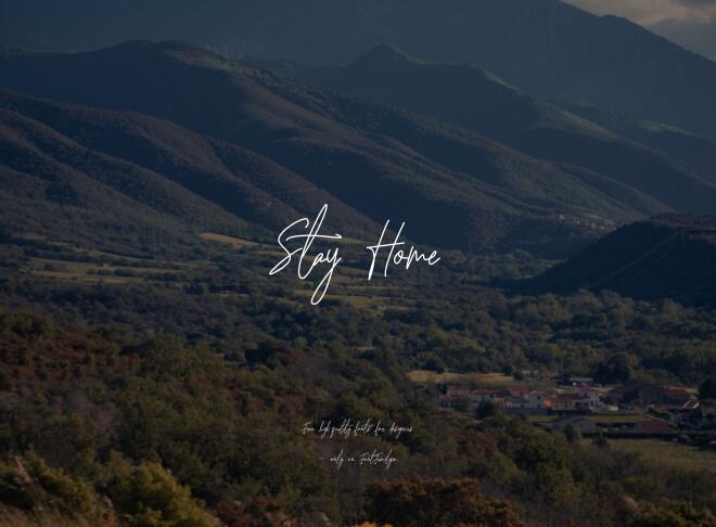 Stay Home Font