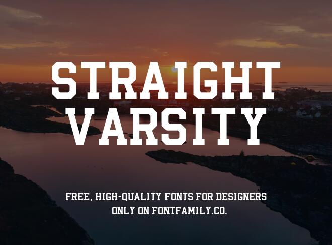 Straight Varsity Font