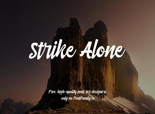 Strike Alone Font