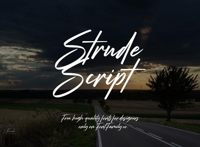 Strude Script Font