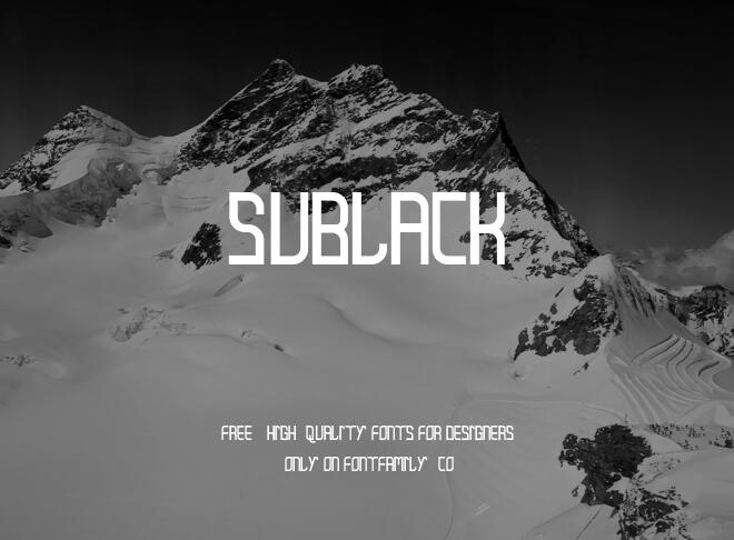 Sublack Font