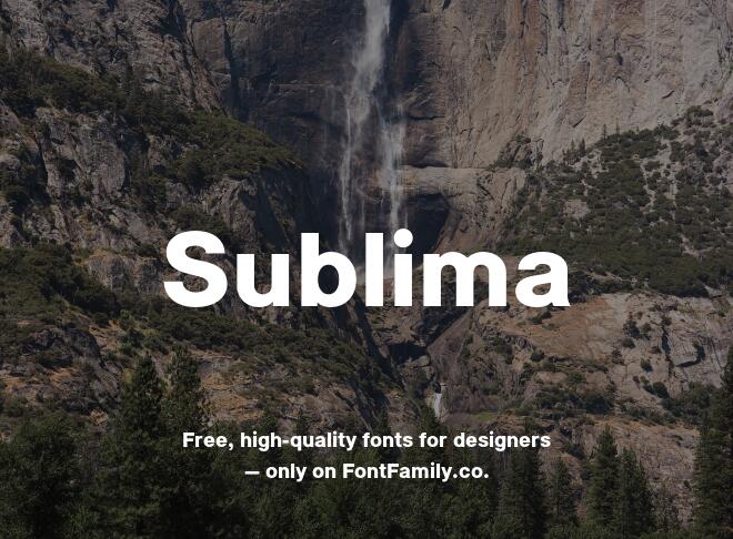 Sublima Font