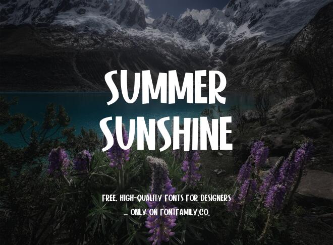 Summer Sunshine Font