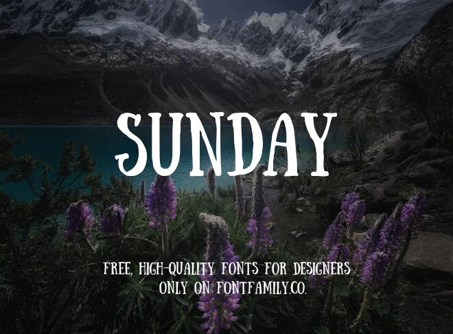 Sunday Font