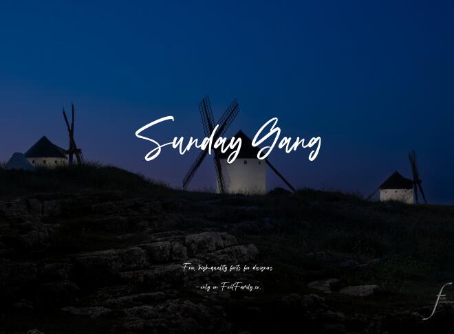 Sunday Gang Font