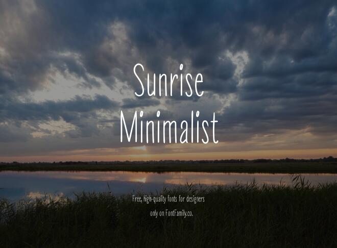 Sunrise Minimalist Font