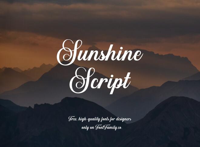 Sunshine Script Font