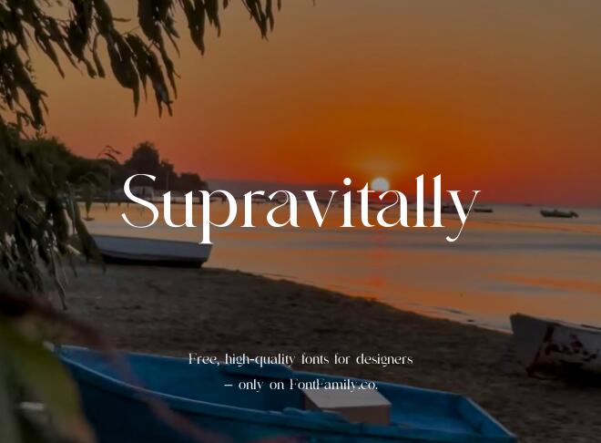 Supravitally Font