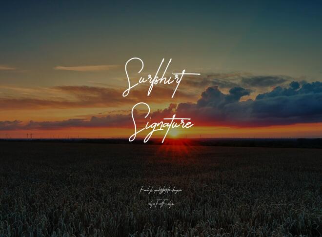 Surfshirt Signature Font