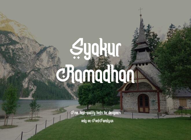 Syakur Ramadhan Font