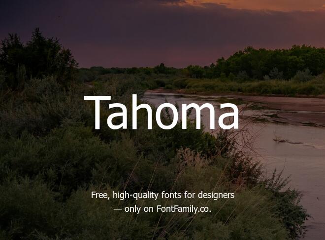 Tahoma Font