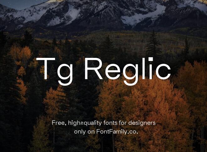 Tg Reglic Font
