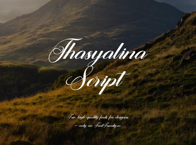 Thasyalina Script Font