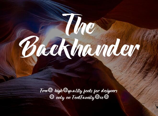 The Backhander Font