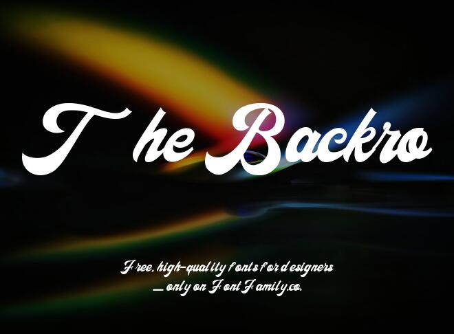 The Backro Font