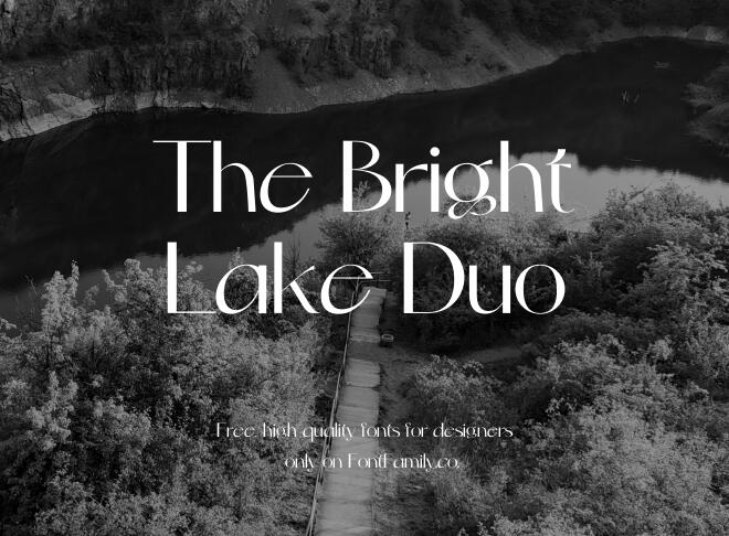 The Bright Lake Duo Font