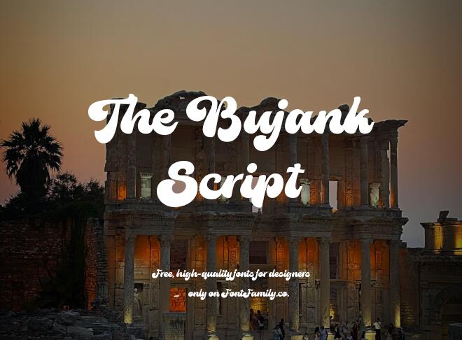 The Bujank Script Font