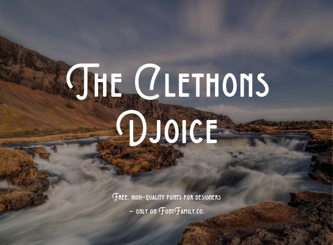 The Clethons Djoice Font