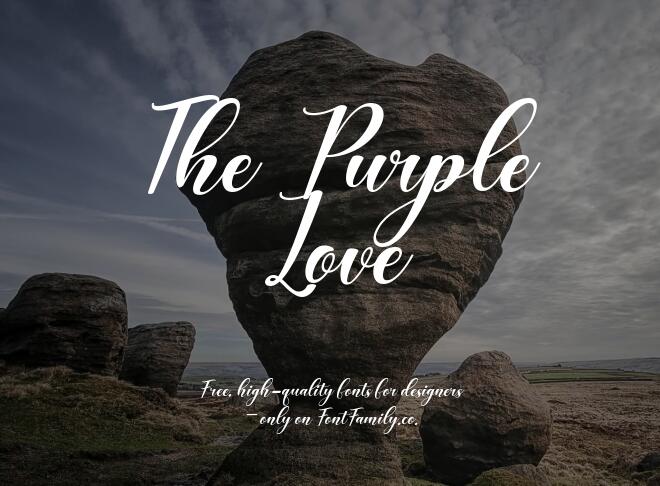 The Purple Love Font