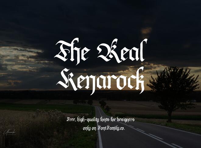 The Real Kenarock Font