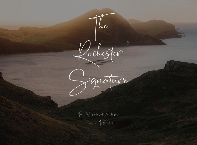 The Rochester Signature Font