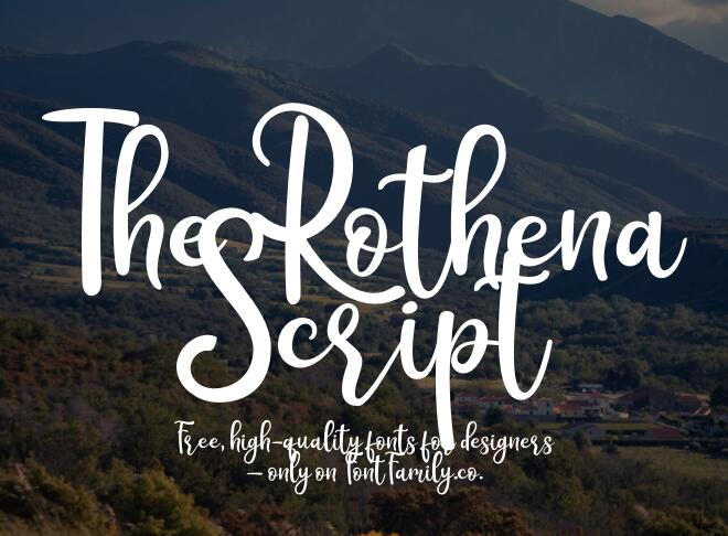 The Rothena Script Font