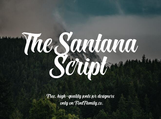 The Santana Script Font