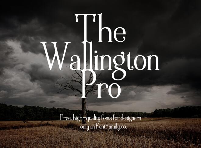 The Wallington Pro Font
