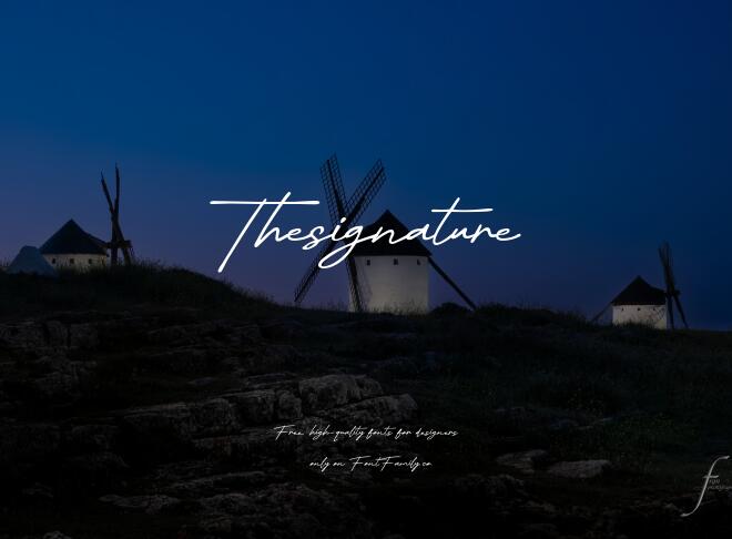 Thesignature Font