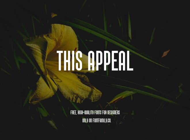 This Appeal Font