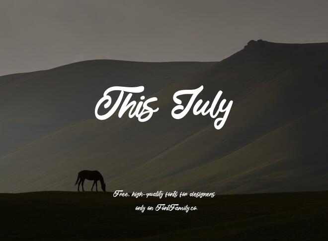 This July Font