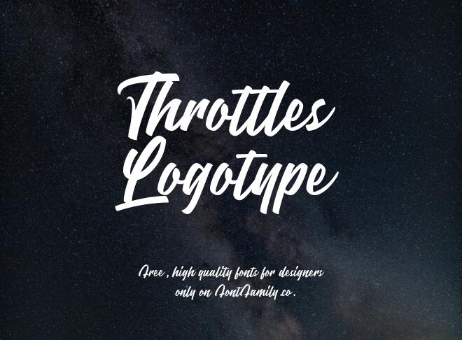Throttles Logotype Font