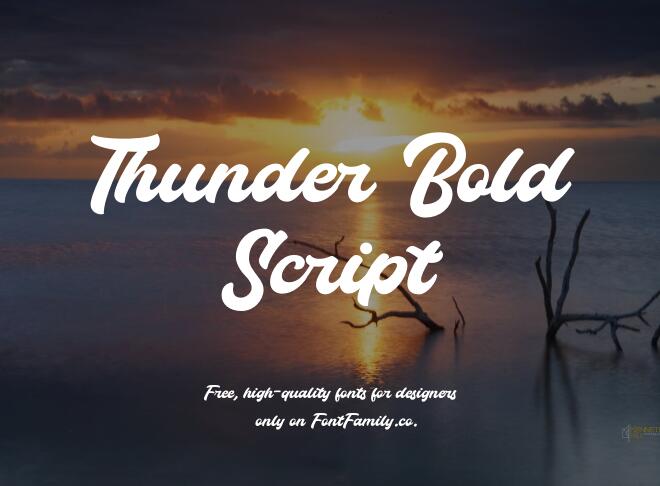 Thunder Bold Script Font