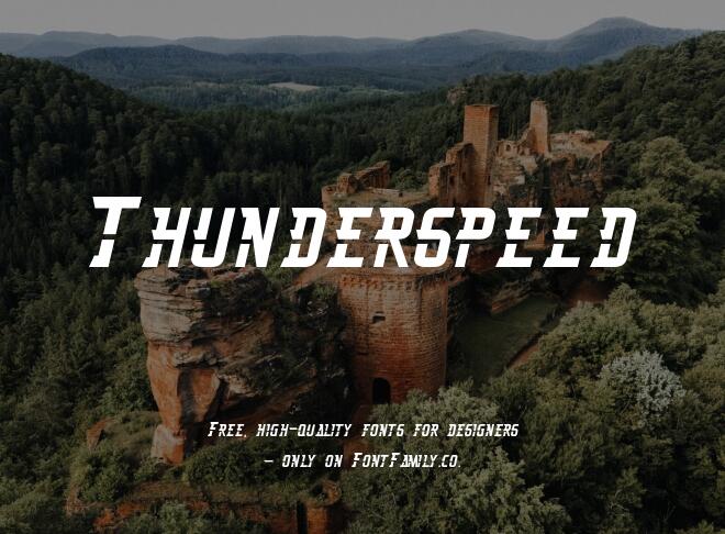 Thunderspeed Font