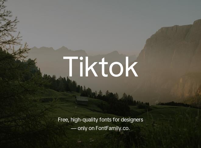 Tiktok Font