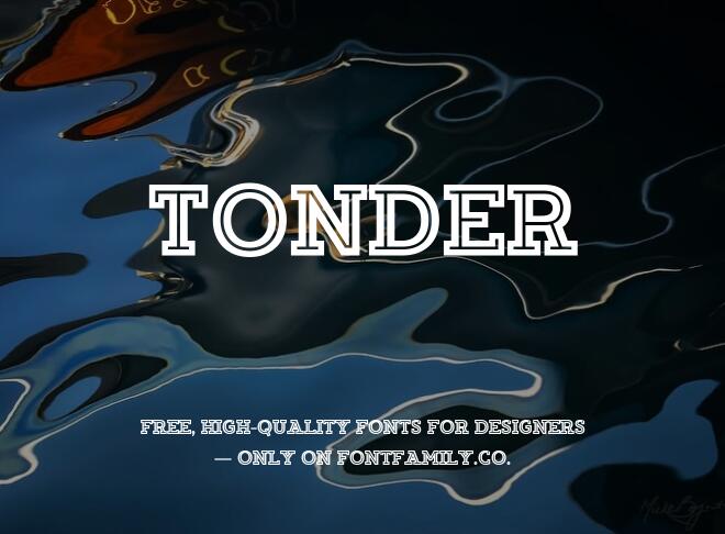 Tonder Font