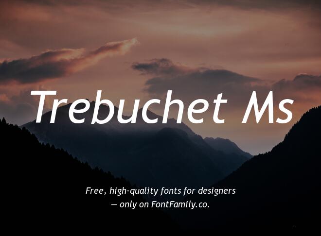 Trebuchet Ms Font