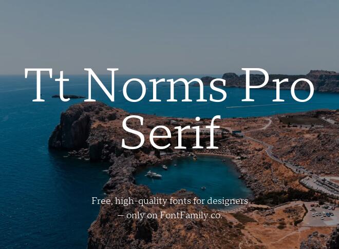 Tt Norms Pro Serif Font