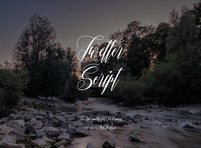 Twetter Script Font