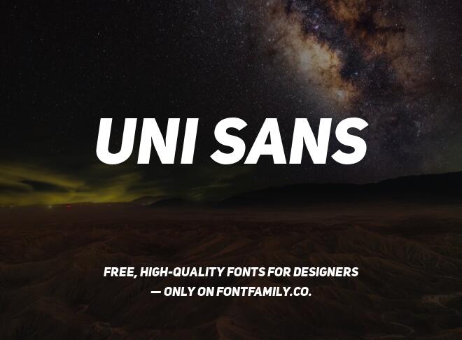 Uni Sans Font