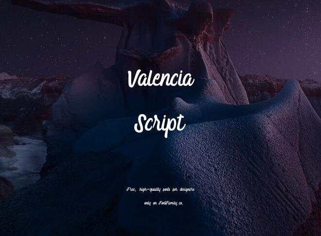 Valencia Script Font