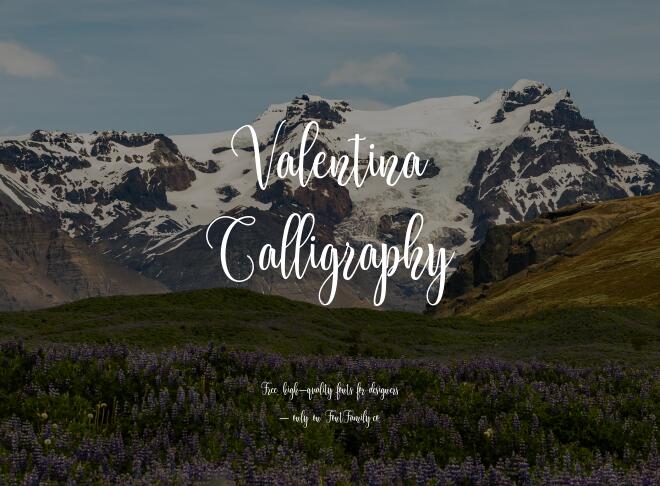 Valentina Calligraphy Font